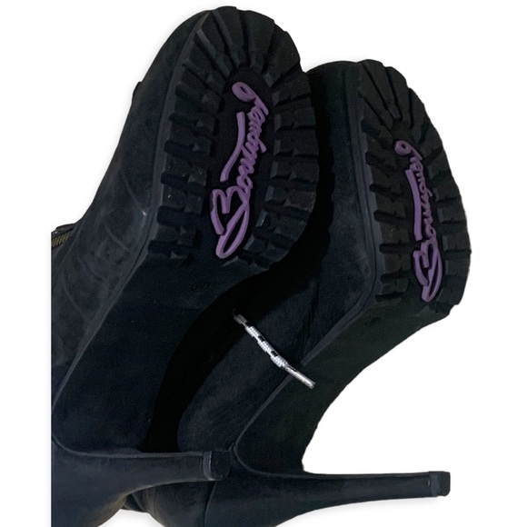 NEW‎ Boutique 9 Lace up stiletto heel platform ankle boots . Sz 9.5 Leather - Picture 11 of 12